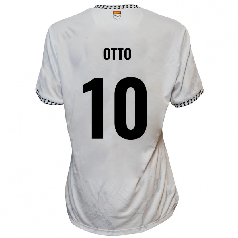 Danxen Mujer Camiseta David Otto #10 Blanco Negro 2ª Equipación 2025/26 La Camisa México