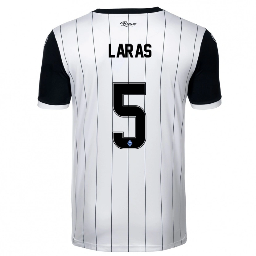 Danxen Mujer Camiseta Noah Laras #5 Blanco Negro 2ª Equipación 2025/26 La Camisa México