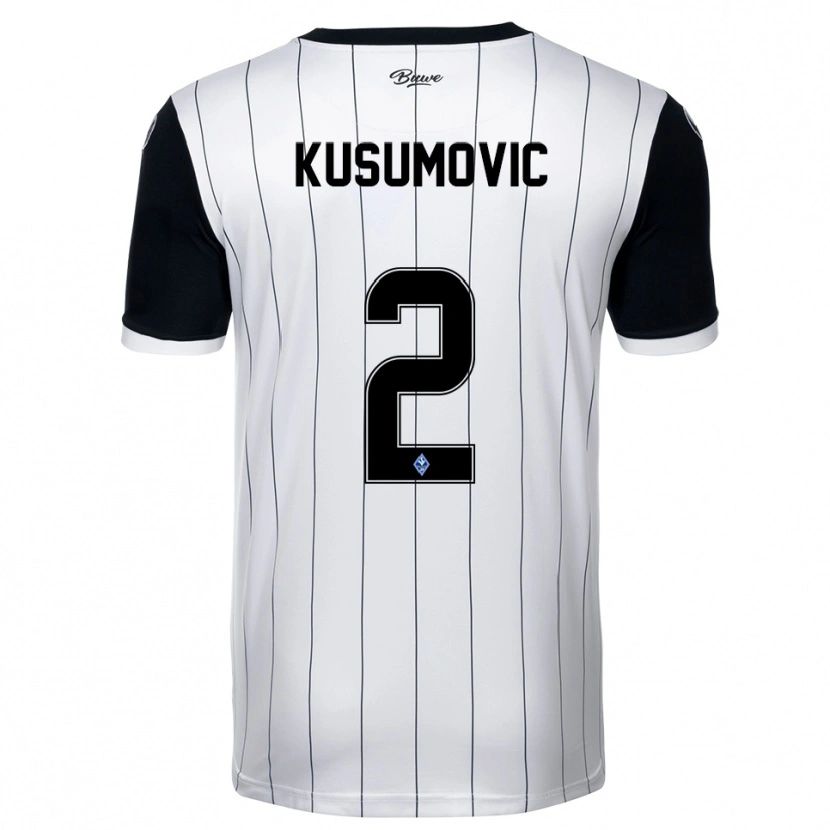 Danxen Mujer Camiseta Sami Kusumovic #2 Blanco Negro 2ª Equipación 2025/26 La Camisa México
