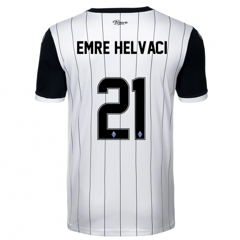 Danxen Mujer Camiseta Faruk Emre Helvaci #21 Blanco Negro 2ª Equipación 2025/26 La Camisa México