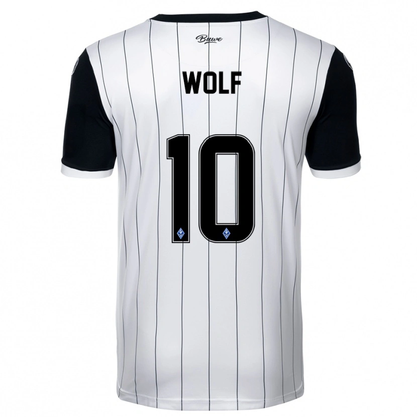 Danxen Mujer Camiseta Elias Wolf #10 Blanco Negro 2ª Equipación 2025/26 La Camisa México