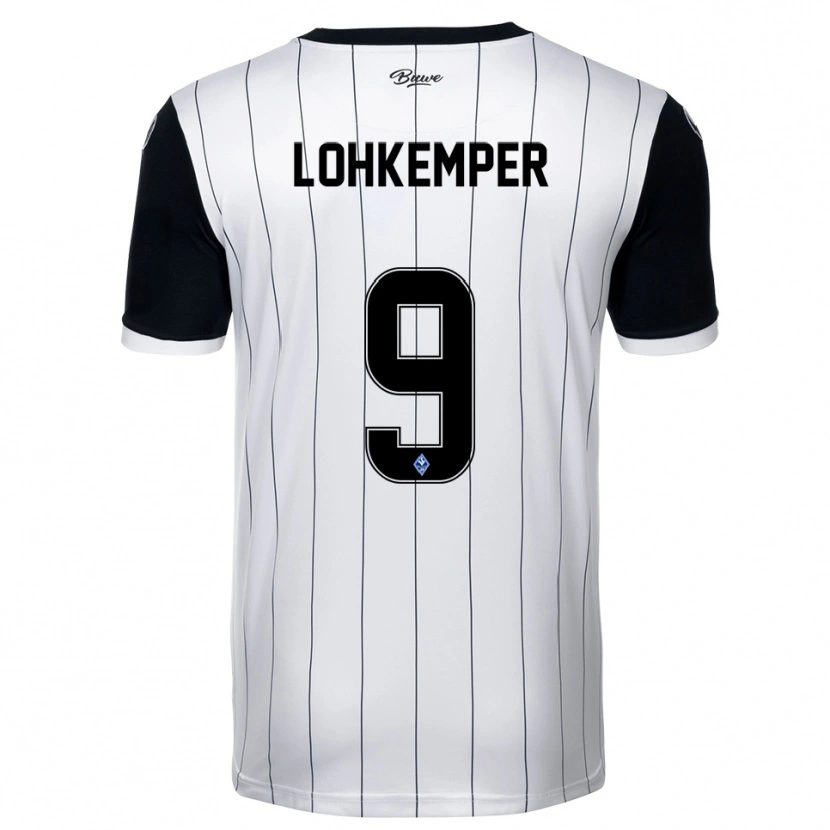 Danxen Mujer Camiseta Felix Lohkemper #9 Blanco Negro 2ª Equipación 2025/26 La Camisa México