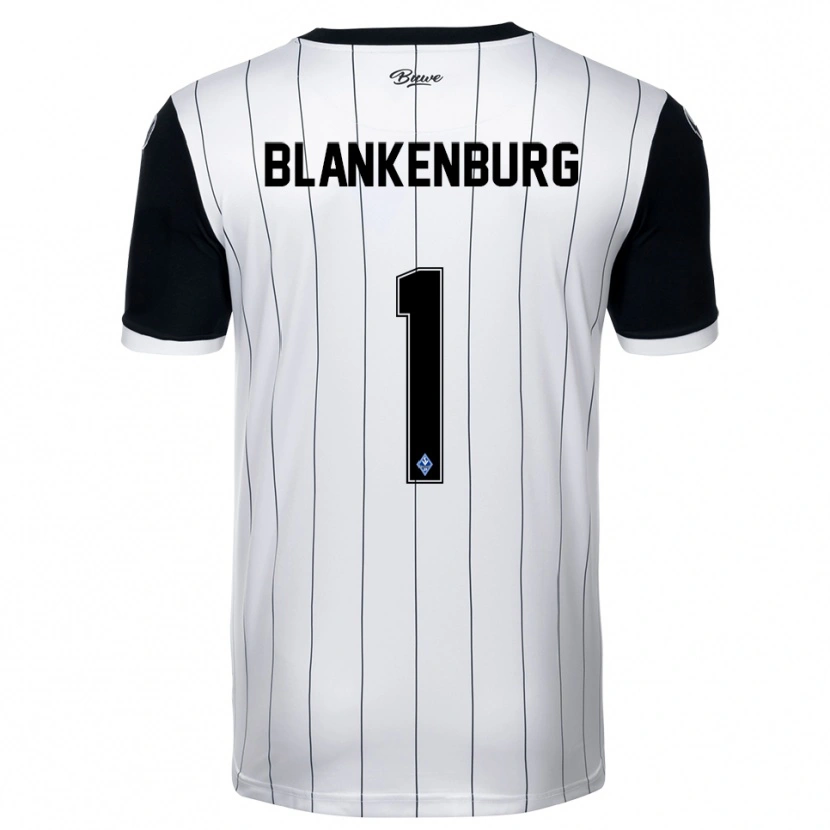 Danxen Mujer Camiseta Luca Blankenburg #1 Blanco Negro 2ª Equipación 2025/26 La Camisa México