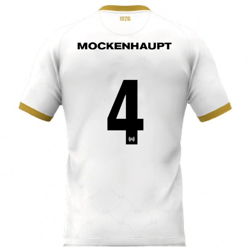 Danxen Mujer Camiseta Sascha Mockenhaupt #4 Blanco Dorado 2ª Equipación 2025/26 La Camisa México