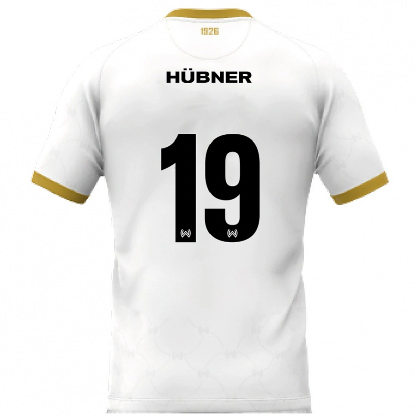 Danxen Mujer Camiseta Florian Hübner #19 Blanco Dorado 2ª Equipación 2025/26 La Camisa México