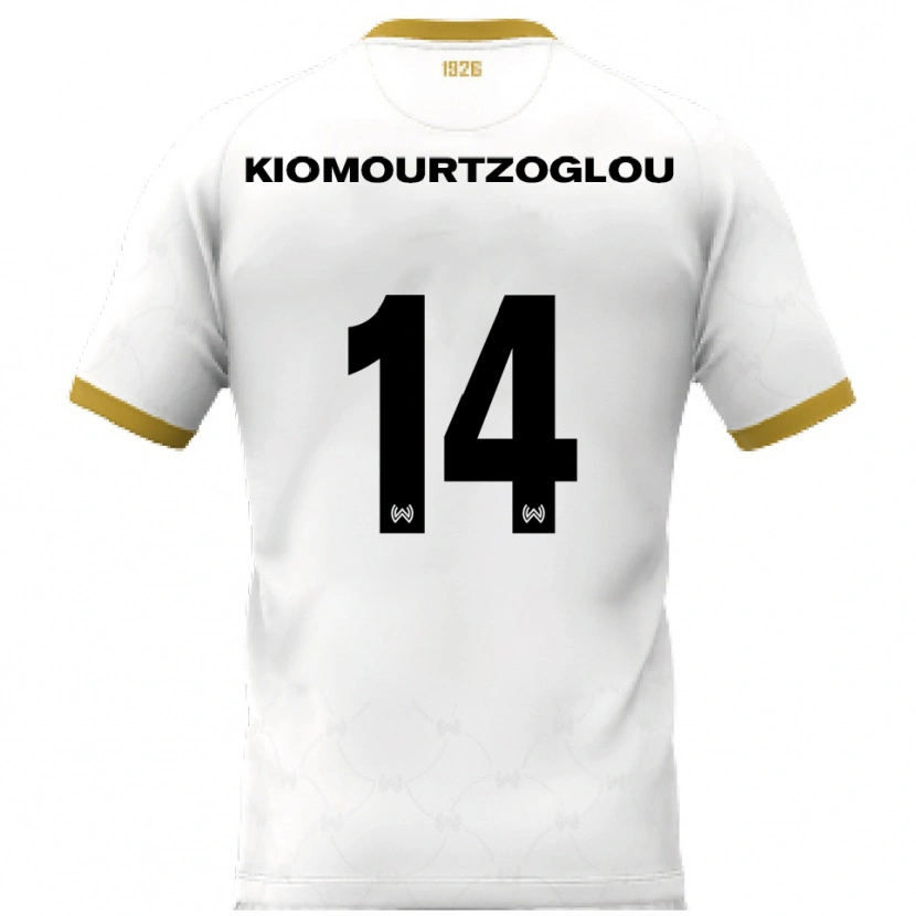 Danxen Mujer Camiseta Orestis Kiomourtzoglou #14 Blanco Dorado 2ª Equipación 2025/26 La Camisa México