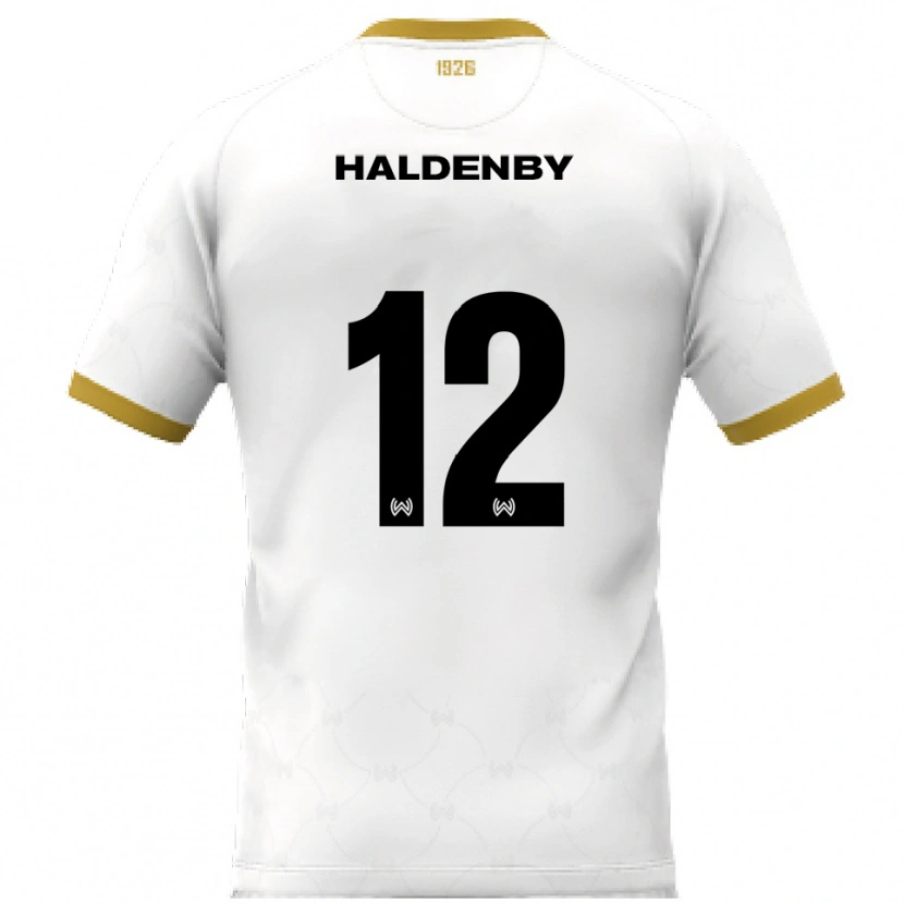 Danxen Mujer Camiseta Ben Haldenby #12 Blanco Dorado 2ª Equipación 2025/26 La Camisa México
