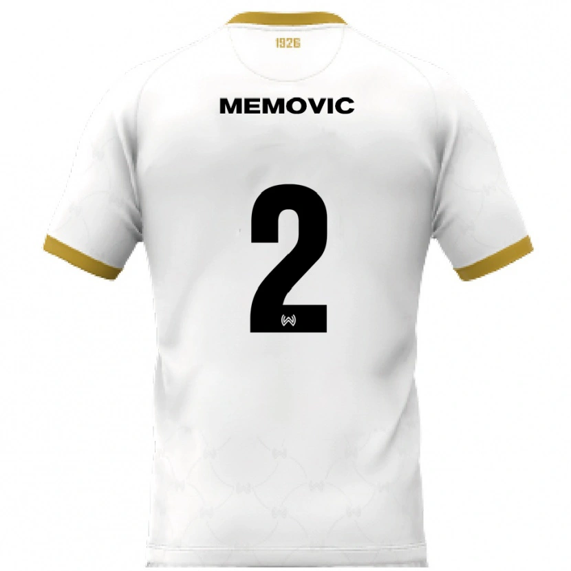 Danxen Mujer Camiseta Daris Memovic #2 Blanco Dorado 2ª Equipación 2025/26 La Camisa México
