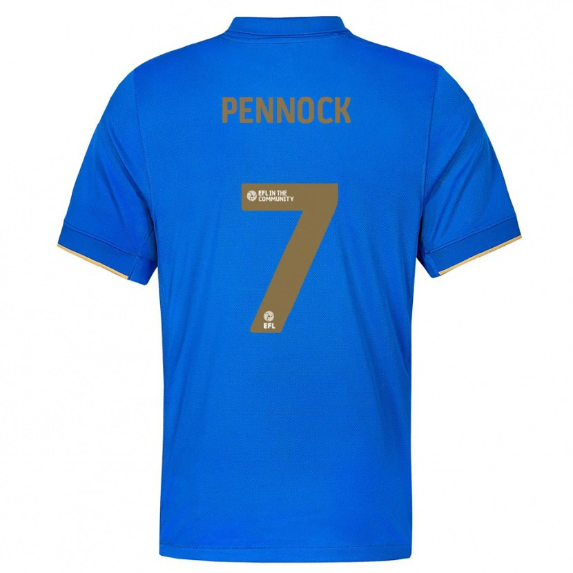 Danxen Niño Camiseta Jade Pennock #7 Azul Oro 1ª Equipación 2025/26 La Camisa México