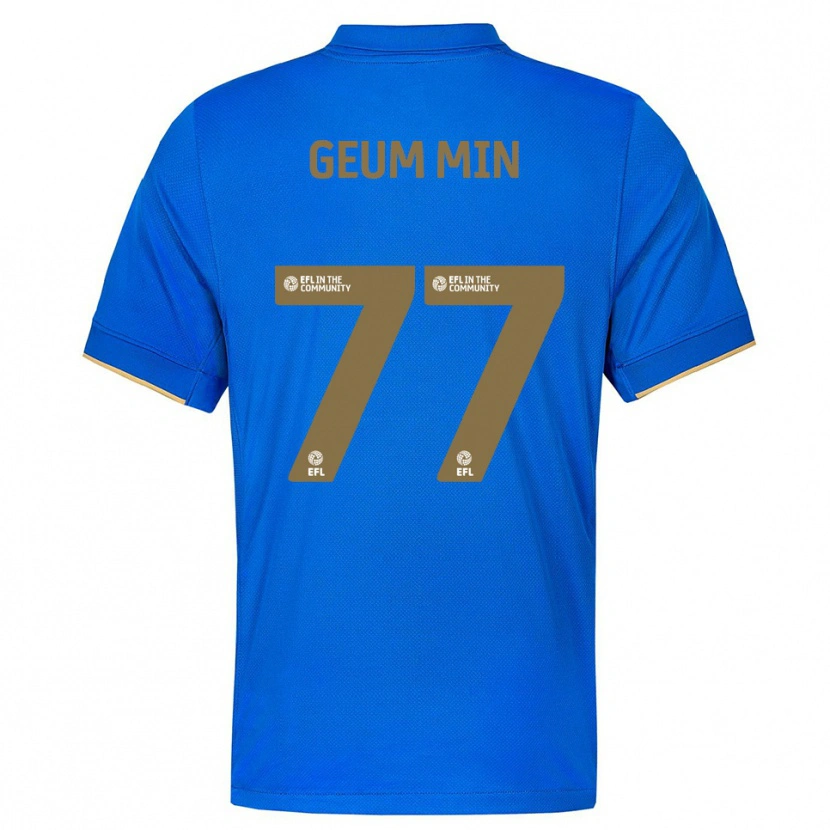 Danxen Niño Camiseta Lee Geum-Min #77 Azul Oro 1ª Equipación 2025/26 La Camisa México