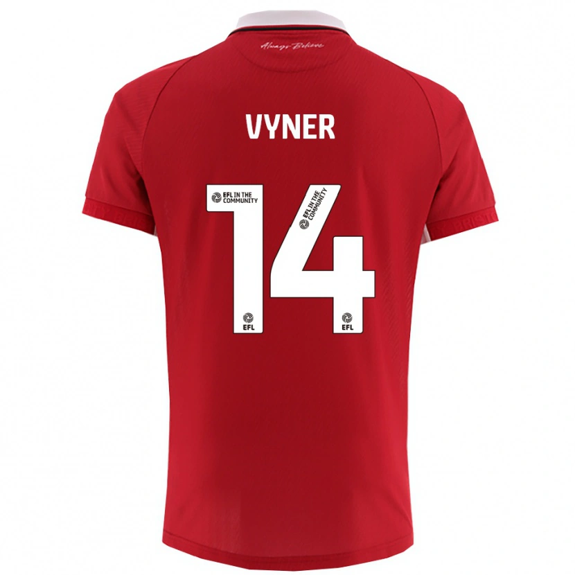 Danxen Niño Camiseta Zak Vyner #14 Rojo Blanco 1ª Equipación 2025/26 La Camisa México