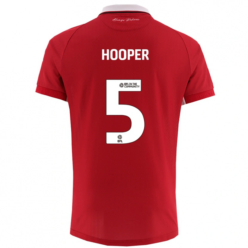 Danxen Niño Camiseta Jack Hooper #5 Rojo Blanco 1ª Equipación 2025/26 La Camisa México