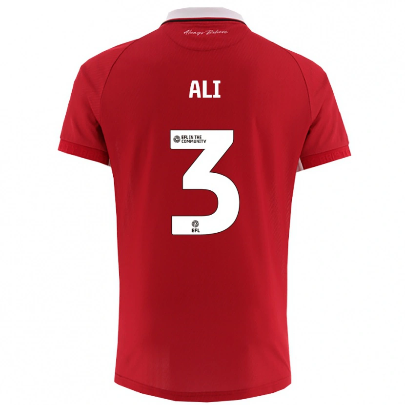 Danxen Niño Camiseta Zack Ali #3 Rojo Blanco 1ª Equipación 2025/26 La Camisa México