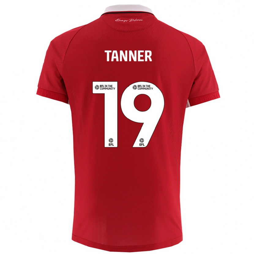 Danxen Niño Camiseta George Tanner #19 Rojo Blanco 1ª Equipación 2025/26 La Camisa México