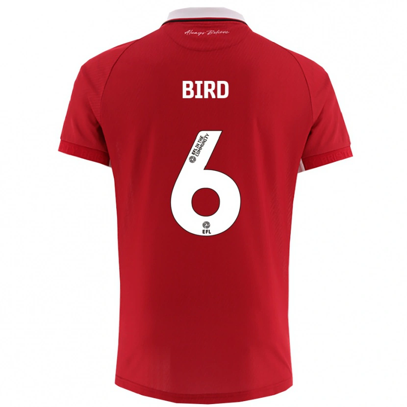Danxen Niño Camiseta Max Bird #6 Rojo Blanco 1ª Equipación 2025/26 La Camisa México