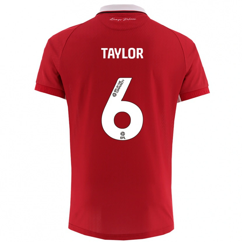 Danxen Niño Camiseta Archie Taylor #6 Rojo Blanco 1ª Equipación 2025/26 La Camisa México
