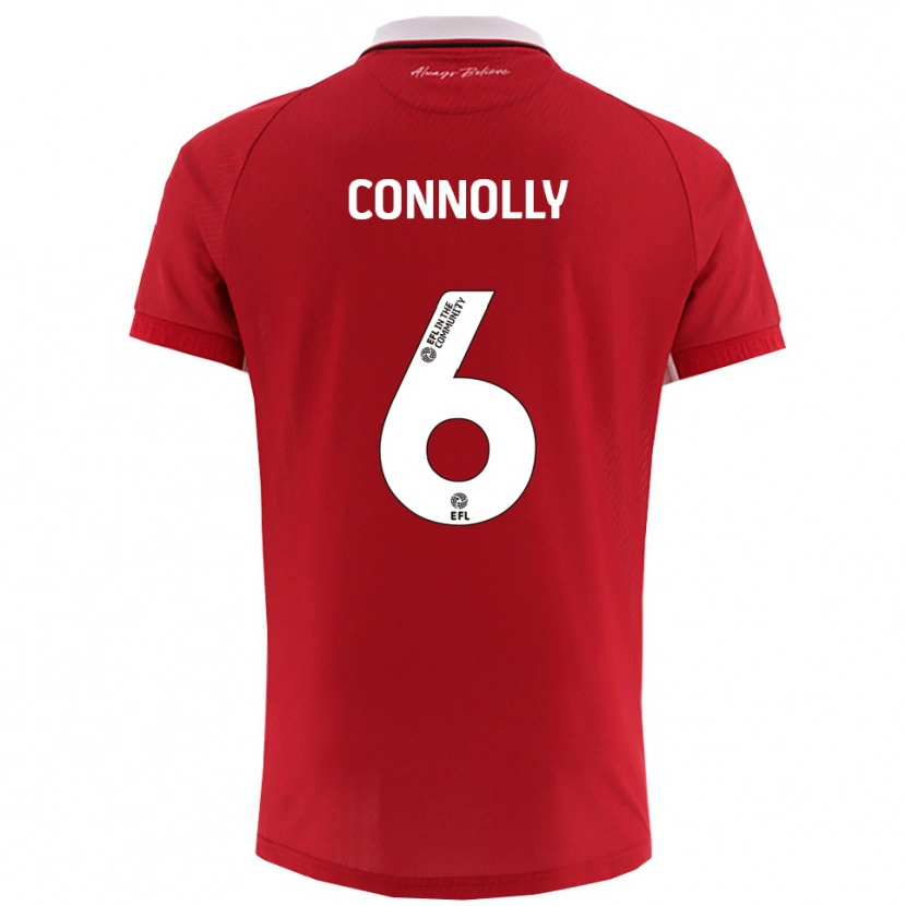 Danxen Niño Camiseta Megan Connolly #6 Rojo Blanco 1ª Equipación 2025/26 La Camisa México