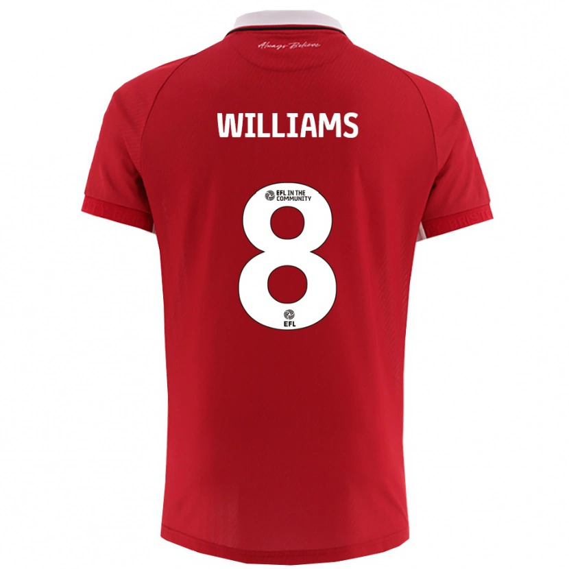 Danxen Niño Camiseta Joe Williams #8 Rojo Blanco 1ª Equipación 2025/26 La Camisa México