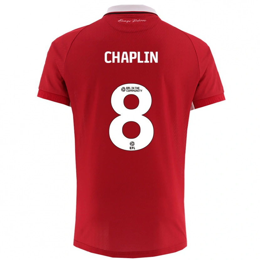 Danxen Niño Camiseta Tom Chaplin #8 Rojo Blanco 1ª Equipación 2025/26 La Camisa México