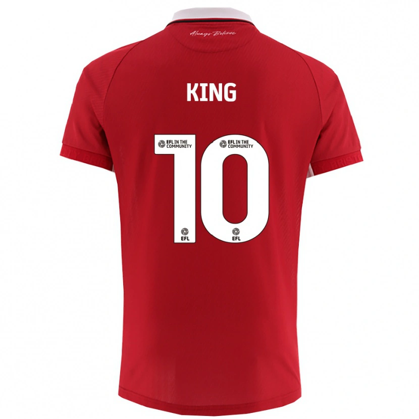 Danxen Niño Camiseta Andy King #10 Rojo Blanco 1ª Equipación 2025/26 La Camisa México