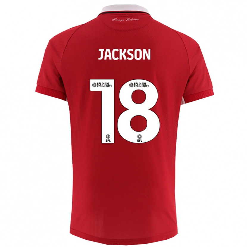 Danxen Niño Camiseta Trayvion Jackson #18 Rojo Blanco 1ª Equipación 2025/26 La Camisa México