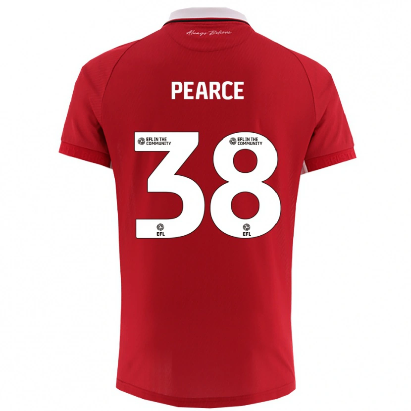Danxen Niño Camiseta Manon Pearce #38 Rojo Blanco 1ª Equipación 2025/26 La Camisa México