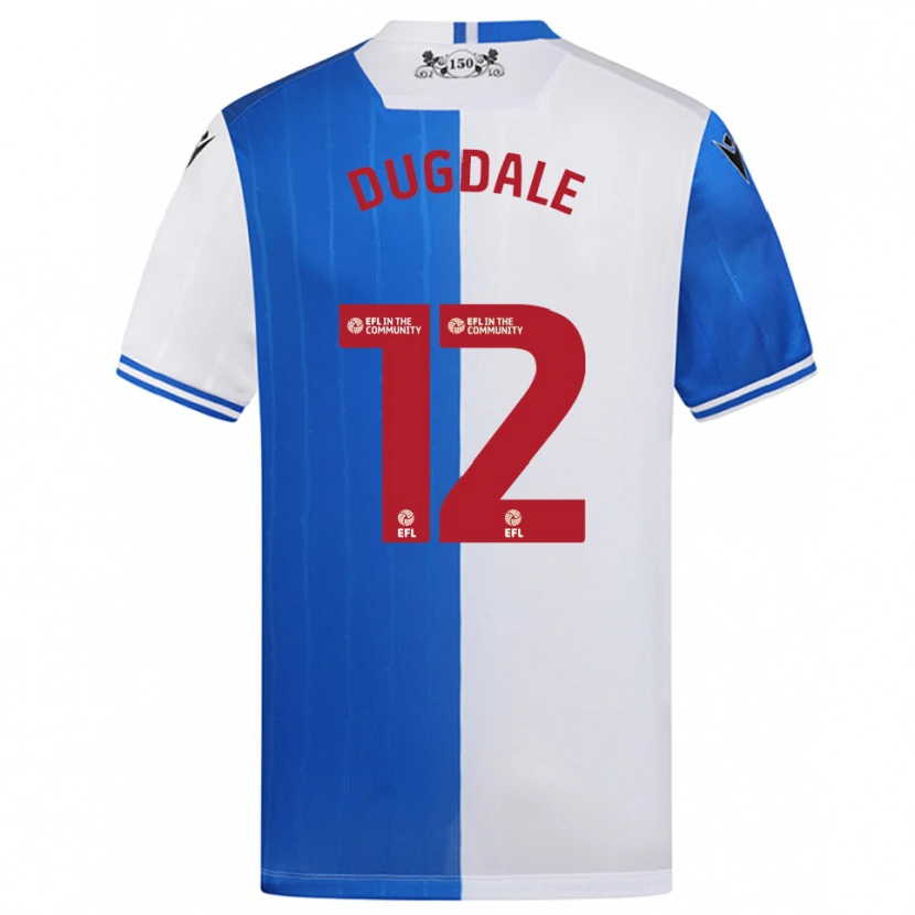 Danxen Niño Camiseta Rachel Dugdale #12 Azul Blanco 1ª Equipación 2025/26 La Camisa México