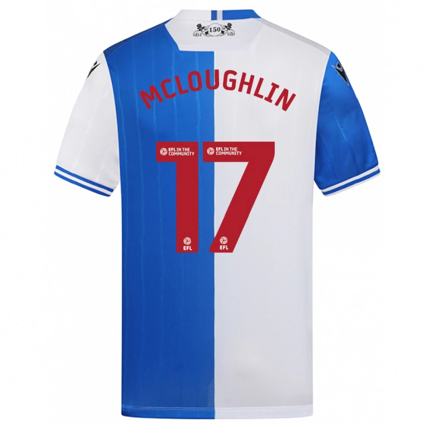 Danxen Niño Camiseta Sean Mcloughlin #17 Azul Blanco 1ª Equipación 2025/26 La Camisa México
