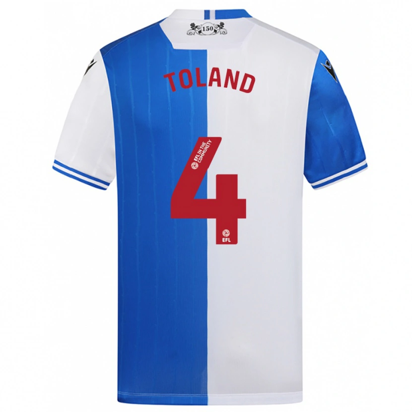 Danxen Niño Camiseta Tyler Toland #4 Azul Blanco 1ª Equipación 2025/26 La Camisa México