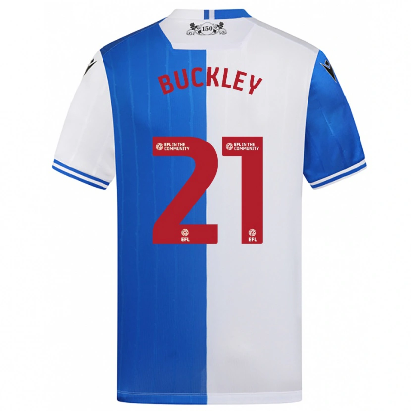 Danxen Niño Camiseta John Buckley #21 Azul Blanco 1ª Equipación 2025/26 La Camisa México