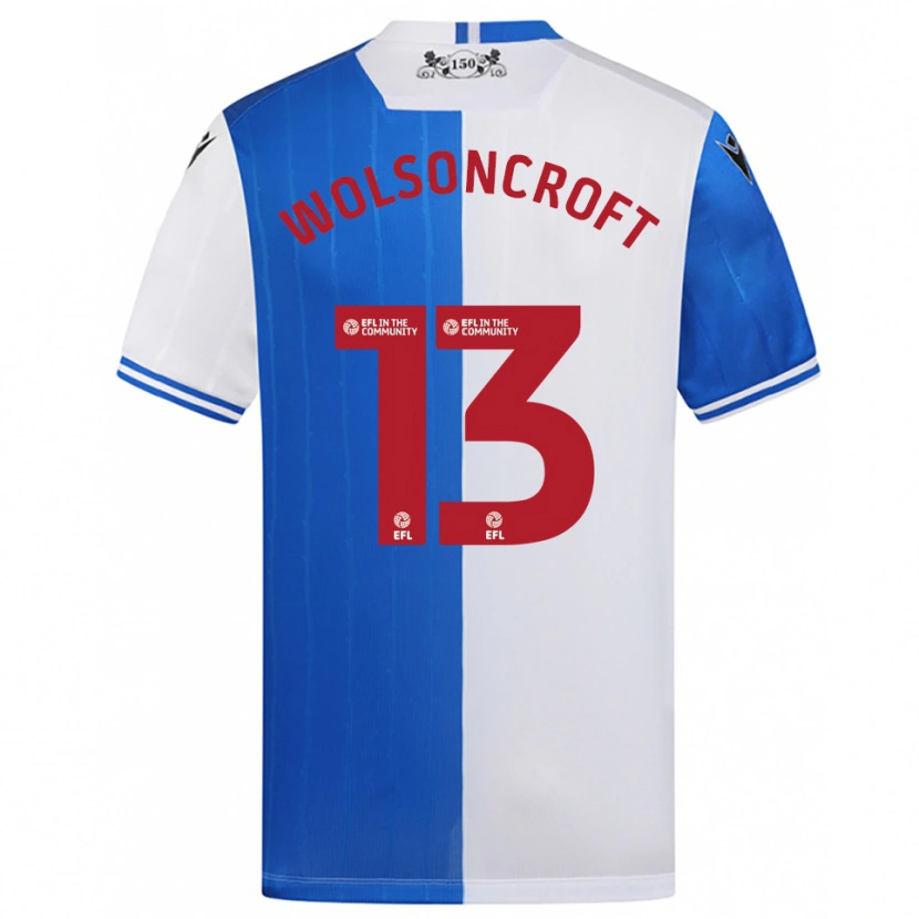 Danxen Niño Camiseta Blake Wolsoncroft #13 Azul Blanco 1ª Equipación 2025/26 La Camisa México