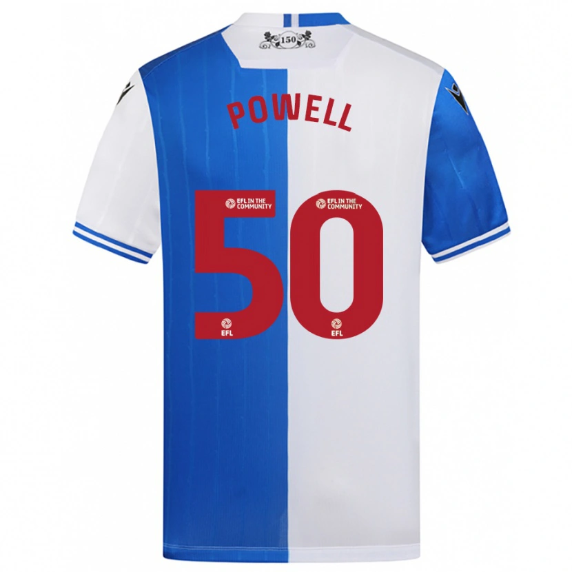 Danxen Niño Camiseta Brandon Powell #50 Azul Blanco 1ª Equipación 2025/26 La Camisa México
