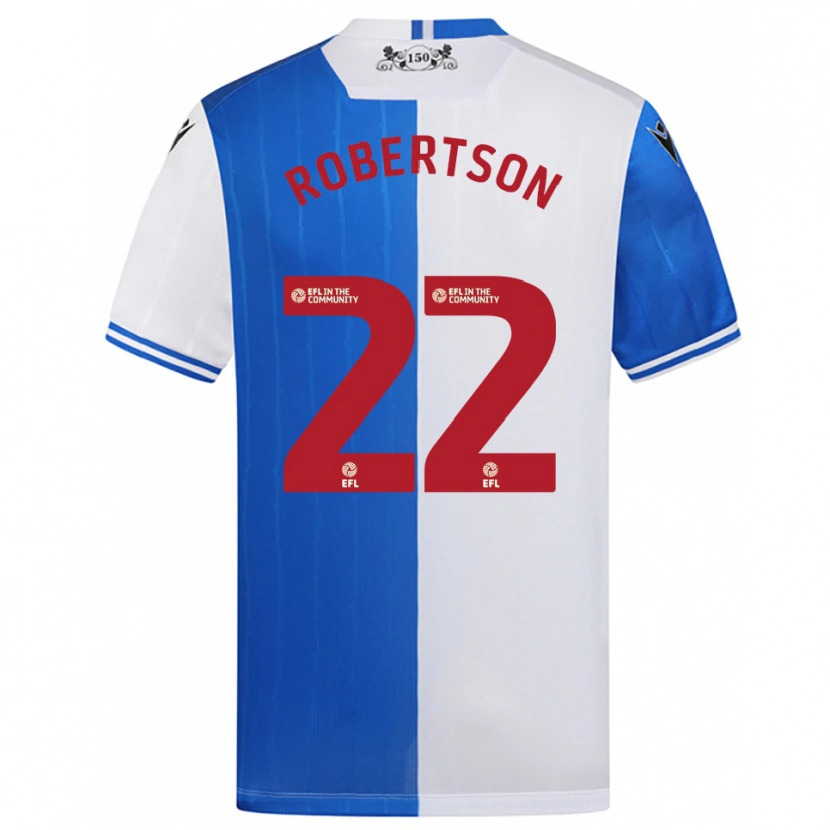 Danxen Niño Camiseta Millie Robertson #22 Azul Blanco 1ª Equipación 2025/26 La Camisa México