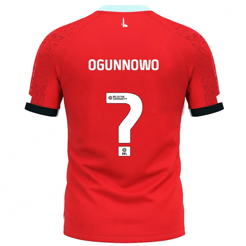Danxen Niño Camiseta Joshua Ogunnowo #0 Rojo Blanco 1ª Equipación 2025/26 La Camisa México
