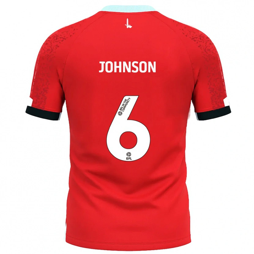 Danxen Niño Camiseta Melissa Johnson #6 Rojo Blanco 1ª Equipación 2025/26 La Camisa México