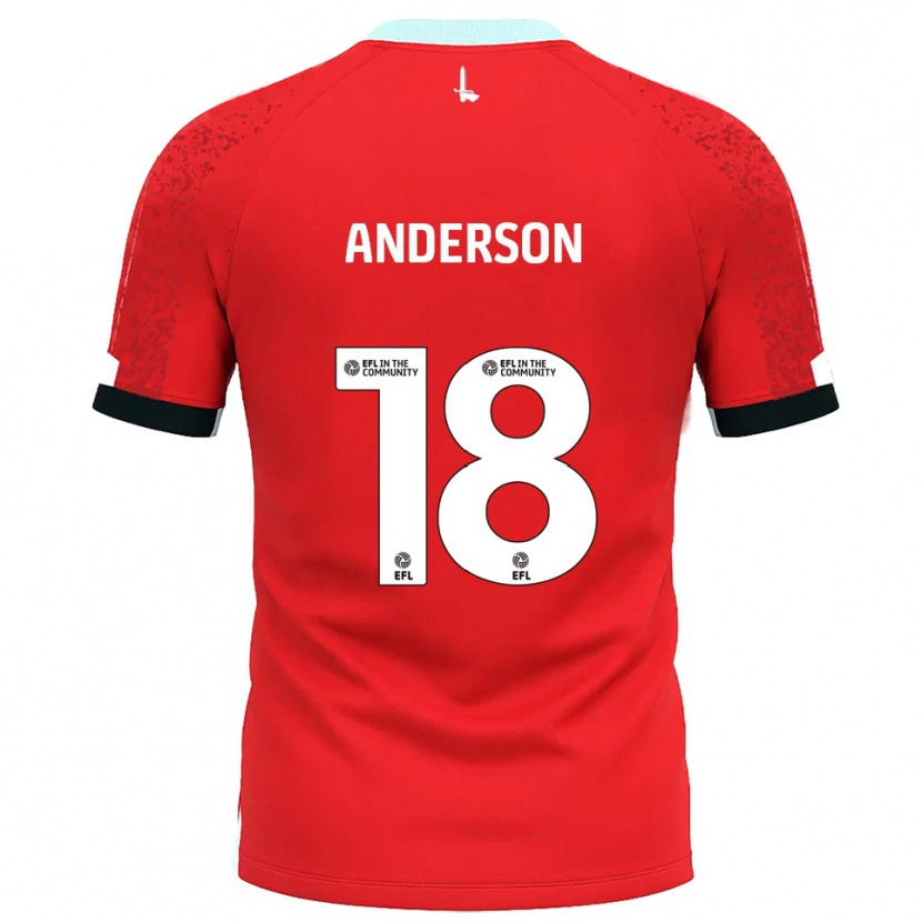 Danxen Niño Camiseta Karoy Anderson #18 Rojo Blanco 1ª Equipación 2025/26 La Camisa México