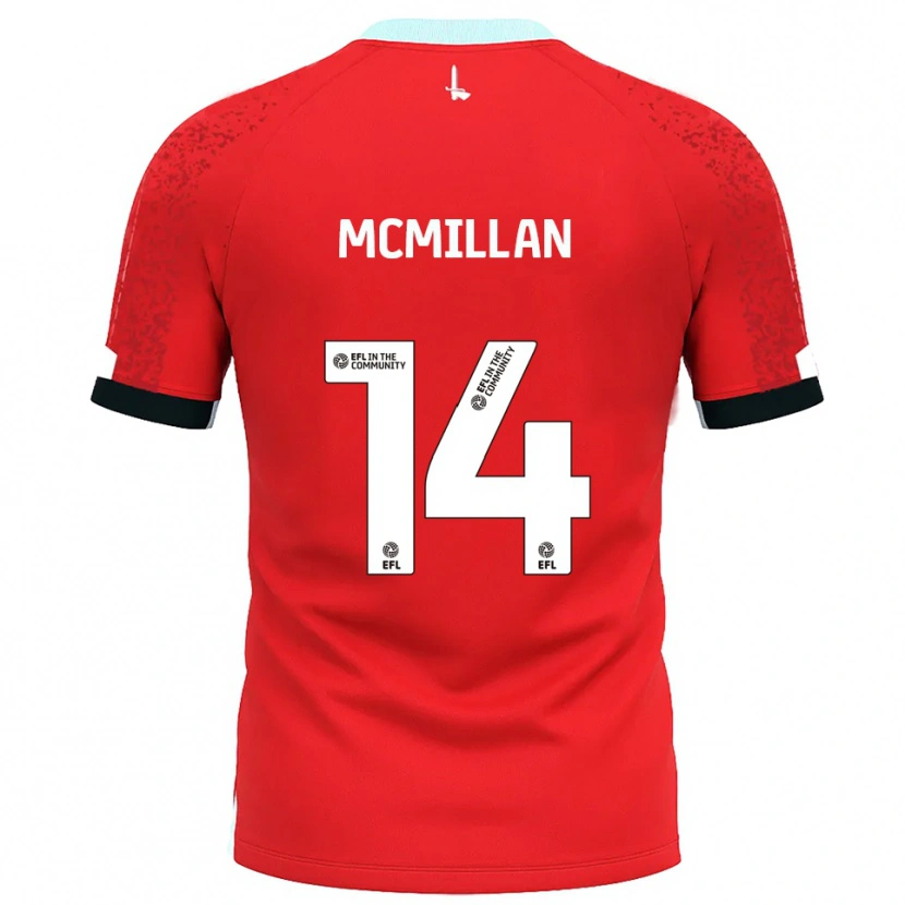 Danxen Niño Camiseta Ellis Mcmillan #14 Rojo Blanco 1ª Equipación 2025/26 La Camisa México