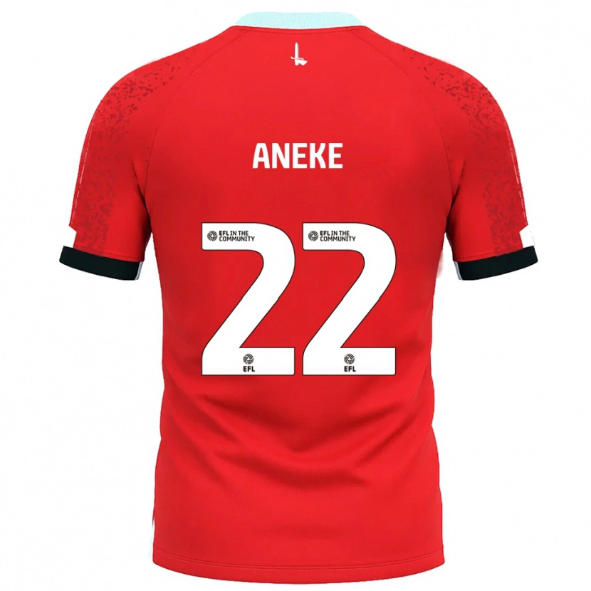 Danxen Niño Camiseta Chuks Aneke #22 Rojo Blanco 1ª Equipación 2025/26 La Camisa México