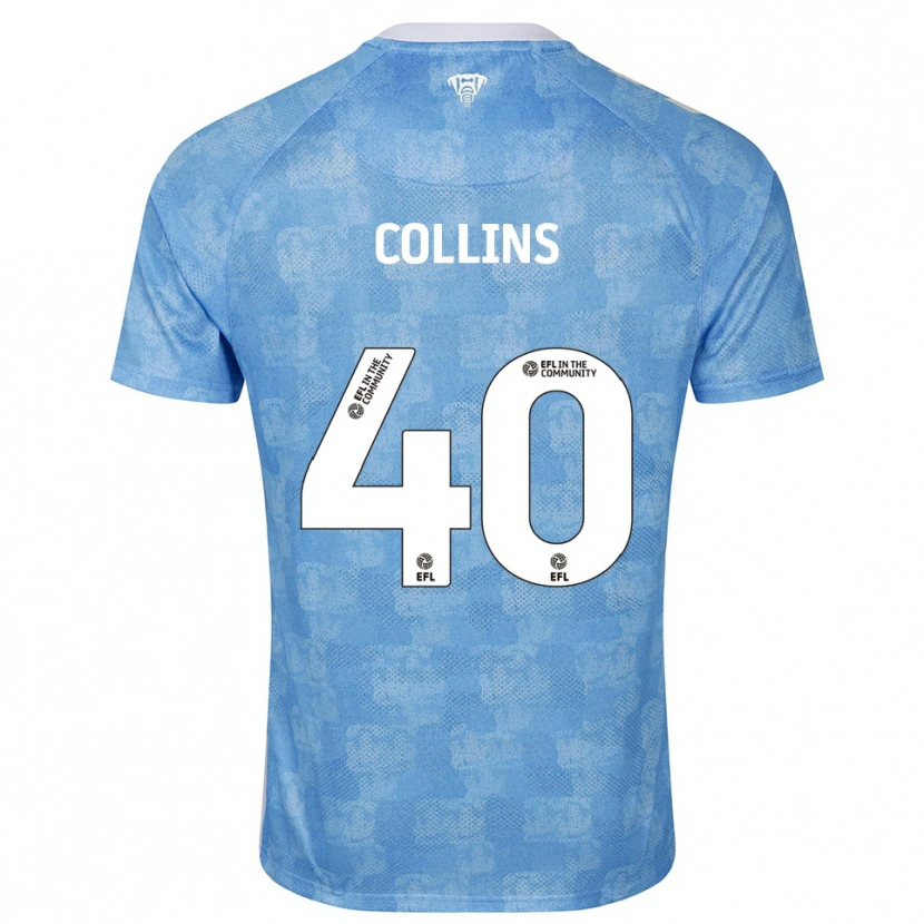 Danxen Niño Camiseta Brad Collins #40 Azul Celeste Blanco 1ª Equipación 2025/26 La Camisa México