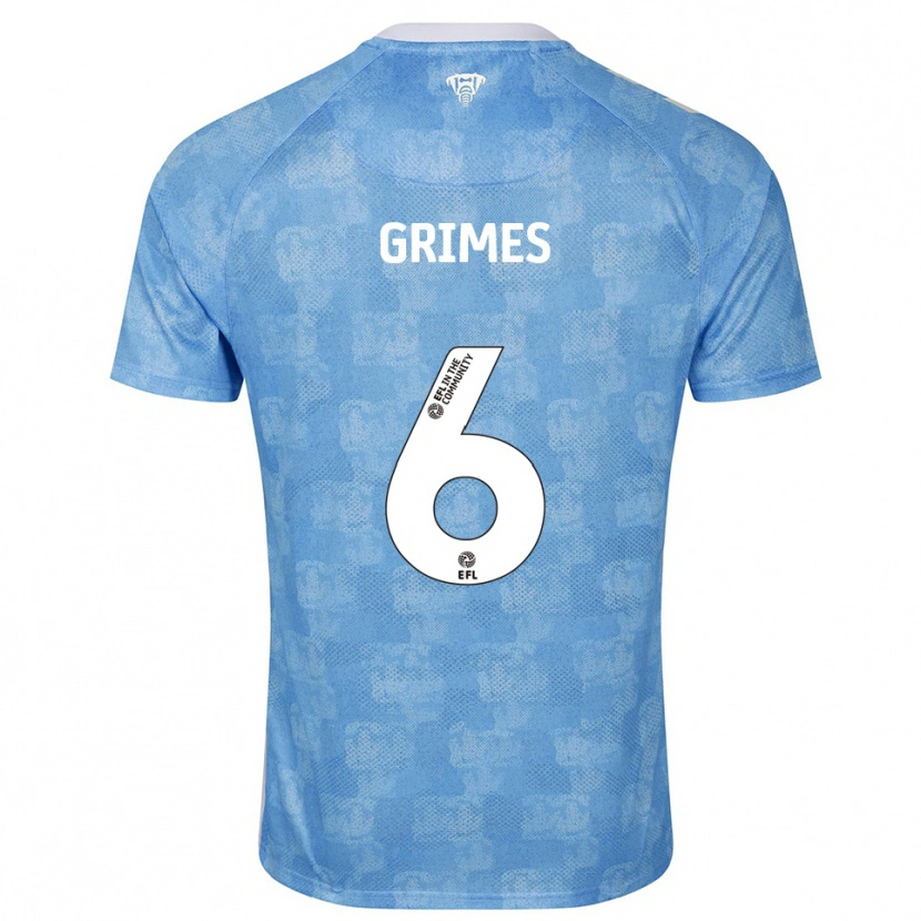 Danxen Niño Camiseta Matt Grimes #6 Azul Celeste Blanco 1ª Equipación 2025/26 La Camisa México