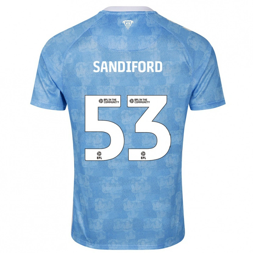 Danxen Niño Camiseta Greg Sandiford #53 Azul Celeste Blanco 1ª Equipación 2025/26 La Camisa México