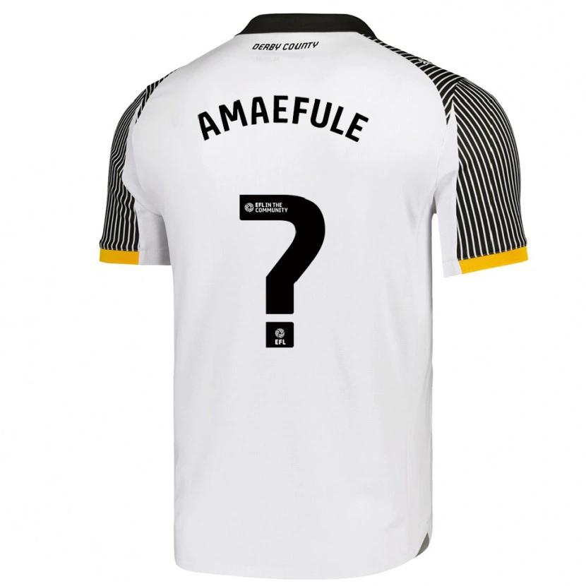 Danxen Niño Camiseta Kelvin Amaefule #0 Blanco Negro 1ª Equipación 2025/26 La Camisa México