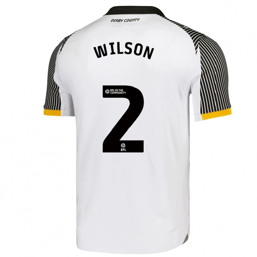 Danxen Niño Camiseta Kane Wilson #2 Blanco Negro 1ª Equipación 2025/26 La Camisa México