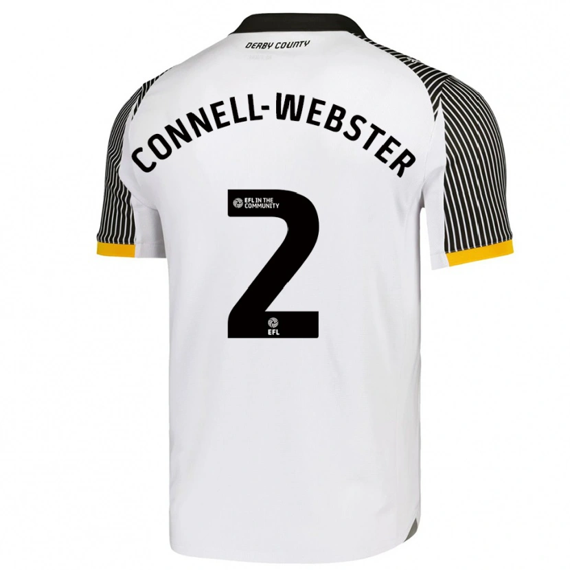 Danxen Niño Camiseta Braidy Connell-Webster #2 Blanco Negro 1ª Equipación 2025/26 La Camisa México