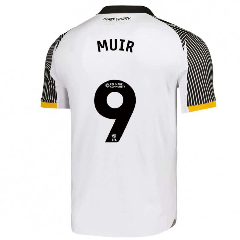 Danxen Niño Camiseta Chene Muir #9 Blanco Negro 1ª Equipación 2025/26 La Camisa México