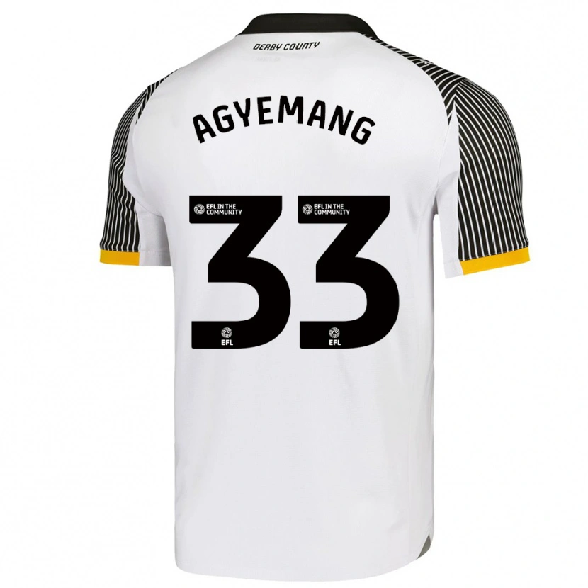 Danxen Niño Camiseta Patrick Agyemang #33 Blanco Negro 1ª Equipación 2025/26 La Camisa México
