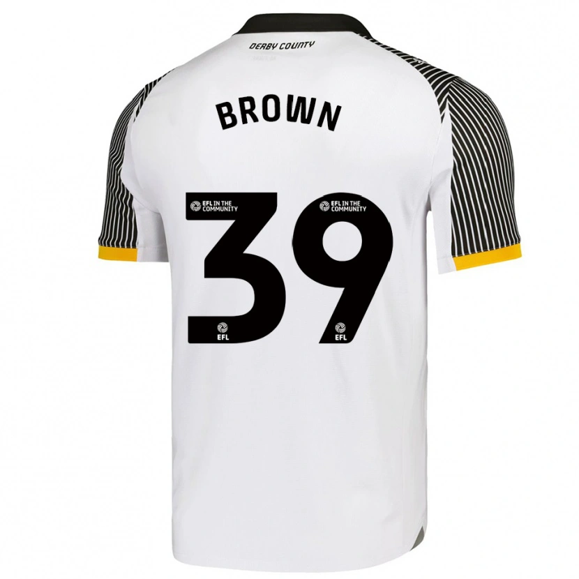 Danxen Niño Camiseta Dajaune Brown #39 Blanco Negro 1ª Equipación 2025/26 La Camisa México