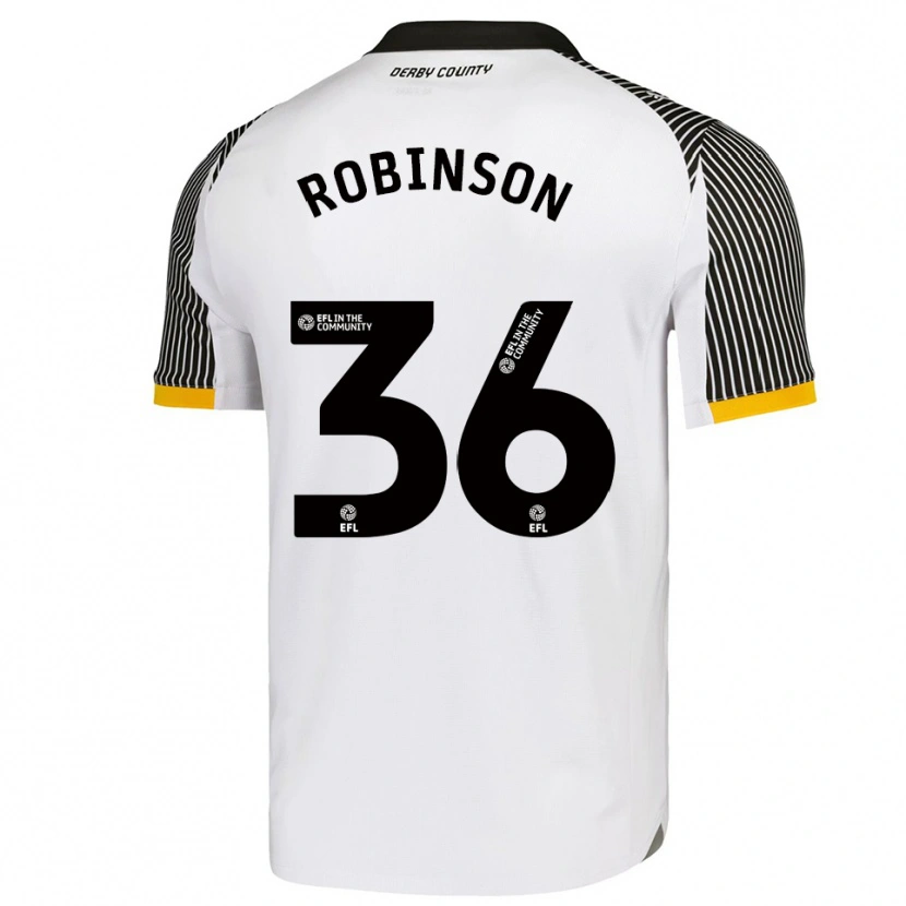 Danxen Niño Camiseta Keilen Robinson #36 Blanco Negro 1ª Equipación 2025/26 La Camisa México