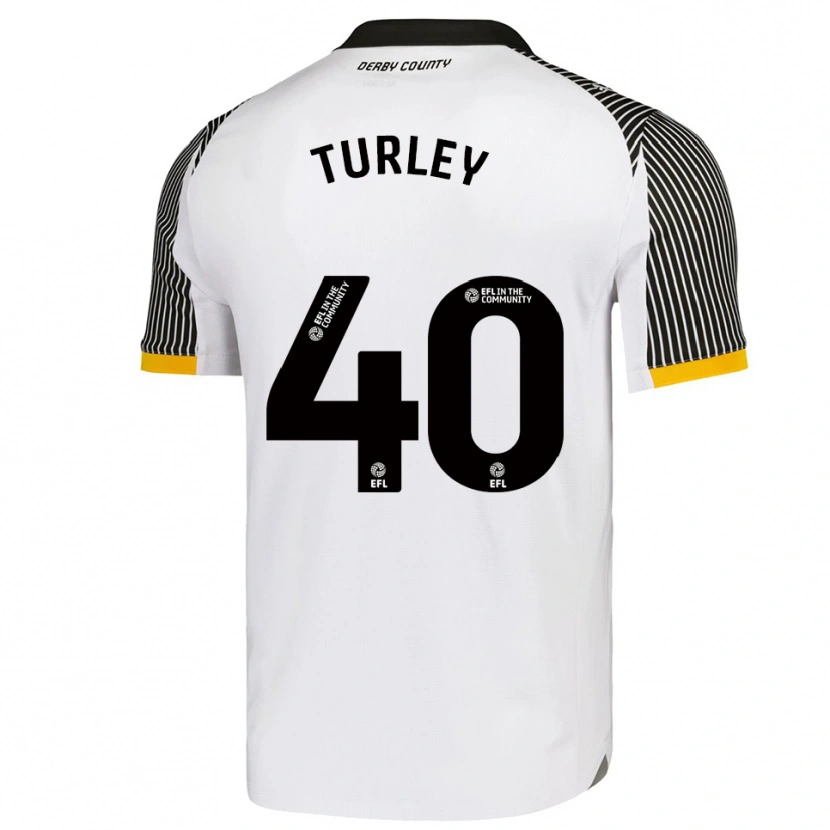 Danxen Niño Camiseta Freddie Turley #40 Blanco Negro 1ª Equipación 2025/26 La Camisa México