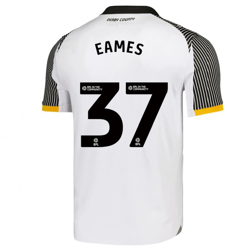 Danxen Niño Camiseta Owen Eames #37 Blanco Negro 1ª Equipación 2025/26 La Camisa México